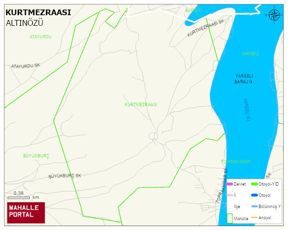 KURTMEZRASI Mahallesi Haritası | Sayısal Bölge Görünümü
