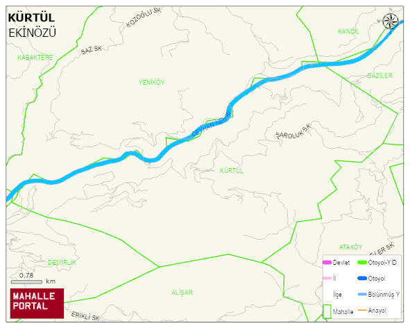 KÜRTÜL Mahallesi Haritası | Güncel Mahalle ve Köy Haritası