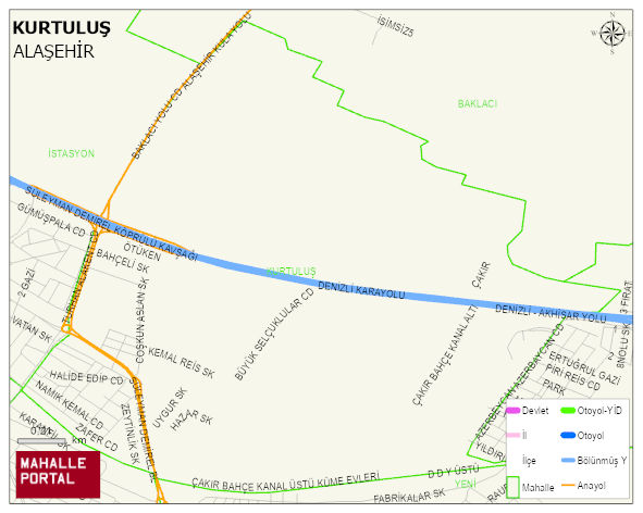 KURTULUŞ Mahallesi Haritası | Yükselti ve Doğa Özellikleri