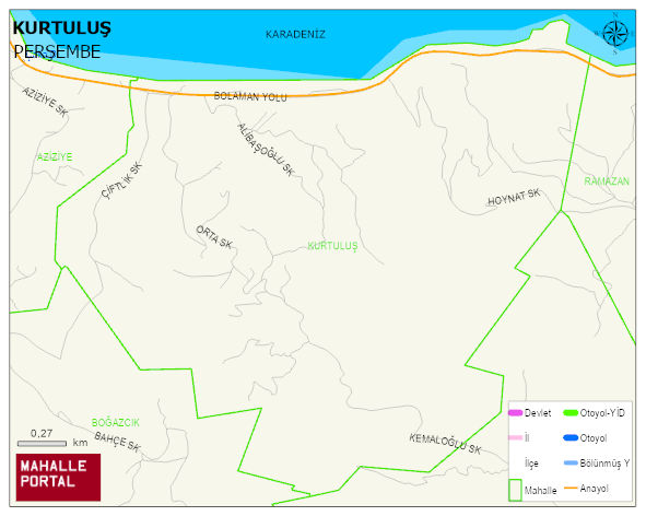 KURTULUŞ Mahallesi Haritası | Güncel Mahalle ve Köy Haritası