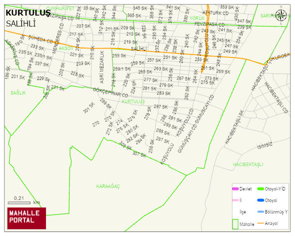 KURTULUŞ Mahallesi Haritası | Coğrafi Yapı ve Detaylı Haritası