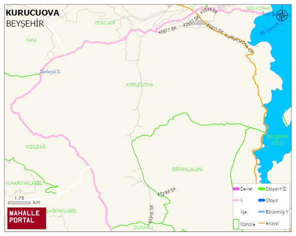 KURUCUOVA Mahallesi Haritası | Mahalle Sokak Haritası