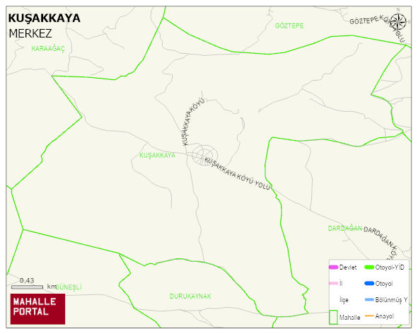 KUŞAKKAYA Köyü Haritası | Uydu Görüntüsü ve Harita Detayları