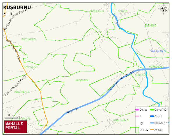 KUŞBURNU Mahallesi Haritası | Coğrafi Yapı ve Detaylı Haritası