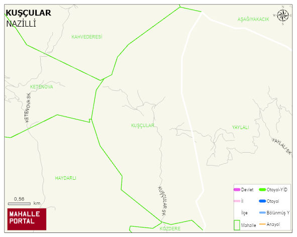 KUŞÇULAR Mahallesi Haritası | Sayısal Bölge Görünümü