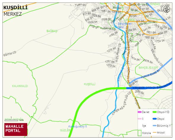 KUŞDİLLİ Mahallesi Haritası | Uydu Görüntüsü ve Harita Detayları