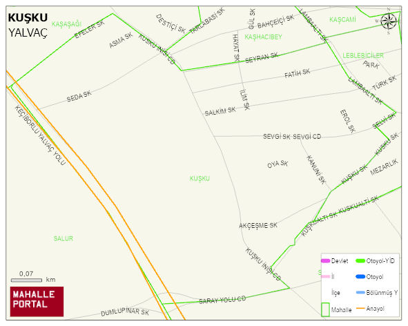 KUŞKU Mahallesi Haritası | İnteraktif Köy ve Mahalle Sınırları