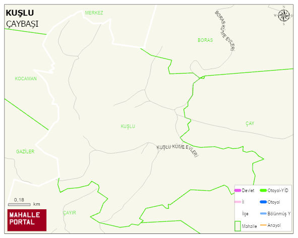 KUŞLU Mahallesi Haritası | Dağlar, Ovalar ve Akarsu Bilgileri