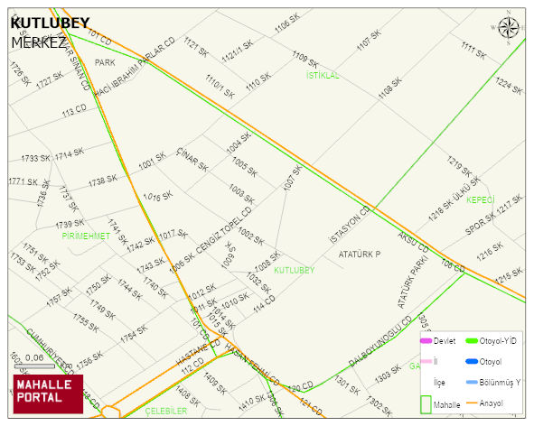 KUTLUBEY Mahallesi Haritası | Mahalle ve Köy Sınırı