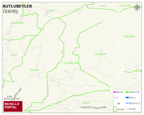KUTLUBEYLER Mahallesi Haritası | Dağlar, Ovalar ve Akarsu Bilgileri