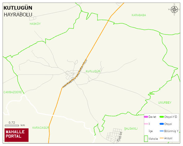 KUTLUGÜN Mahallesi Haritası | Coğrafi Yapı ve Detaylı Haritası