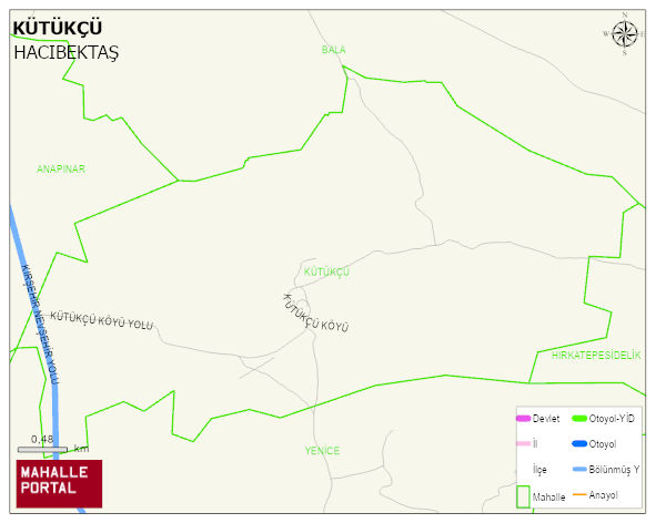 KÜTÜKÇÜ Köyü Haritası | Sayısal Bölge Görünümü