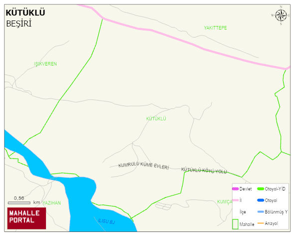 KÜTÜKLÜ Köyü Haritası | Coğrafi Yapı ve Detaylı Haritası