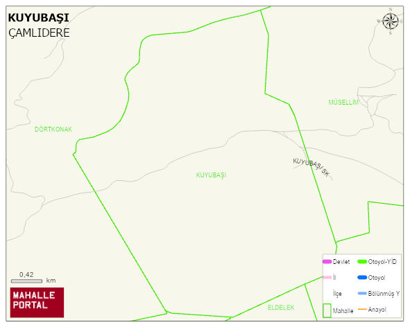 KUYUBAŞI Mahallesi Haritası | Dağlar, Ovalar ve Akarsu Bilgileri