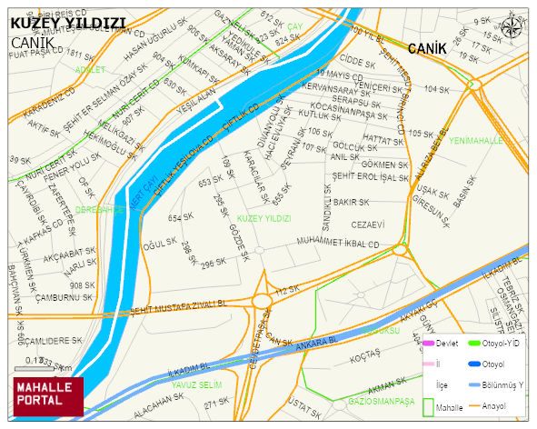 KUZEY YILDIZI Mahallesi Haritası | Detaylı Köy ve Mahalle Görünümü