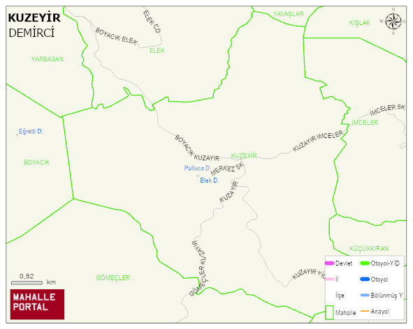 KUZEYİR Mahallesi Haritası | Dağlar, Ovalar ve Akarsu Bilgileri