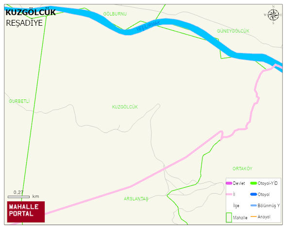 KUZGÖLCÜK Köyü Haritası | Coğrafi Yapı ve Detaylı Haritası