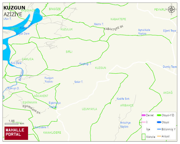 KUZGUN Mahallesi Haritası | Uydu Görüntüsü ve Harita Detayları