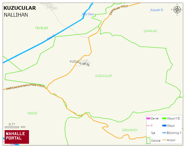 KUZUCULAR Mahallesi Haritası | Mahalle ve Köy Sınırı