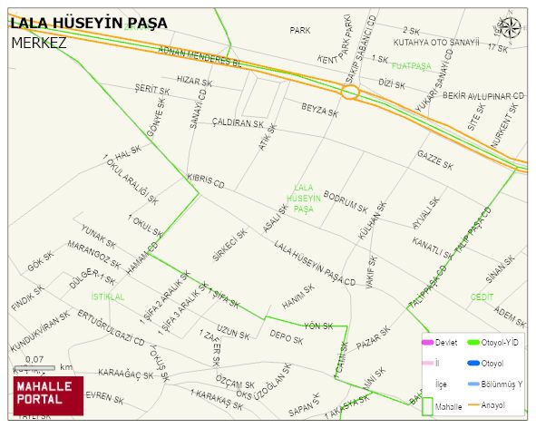 LALA HÜSEYİN PAŞA Mahallesi Haritası | Detaylı Köy ve Mahalle Görünümü