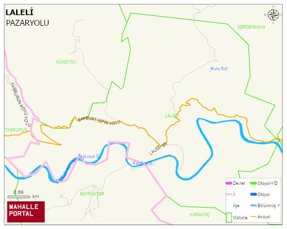 LALELİ Mahallesi Haritası | İnteraktif Köy ve Mahalle Sınırları