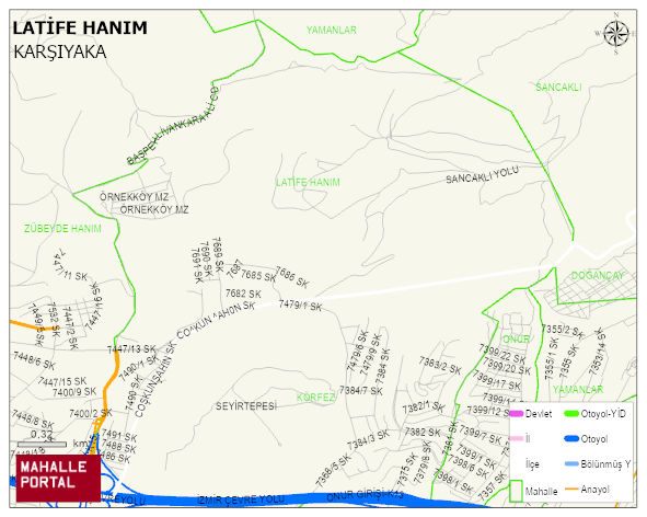 LATİFE HANIM Mahallesi Haritası | Mahalle Sokak Haritası