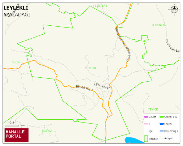 LEYLEKLİ Mahallesi Haritası | Yükselti ve Doğa Özellikleri