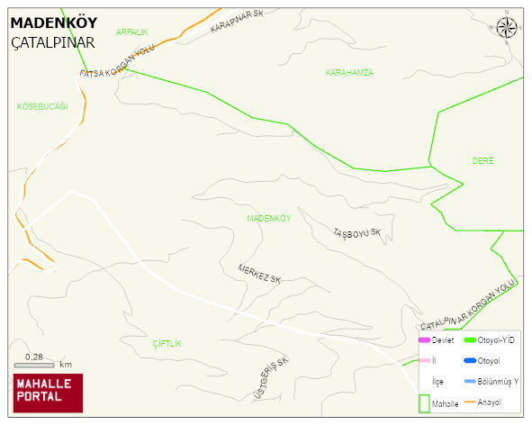 MADENKÖY Mahallesi Haritası | Sayısal Bölge Görünümü