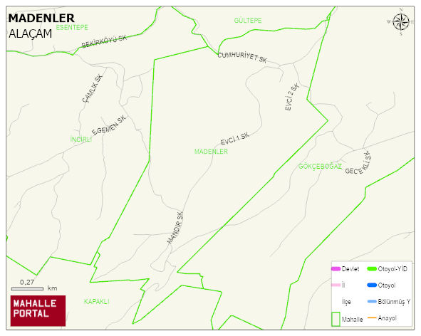 MADENLER Mahallesi Haritası | Dağlar, Ovalar ve Akarsu Bilgileri