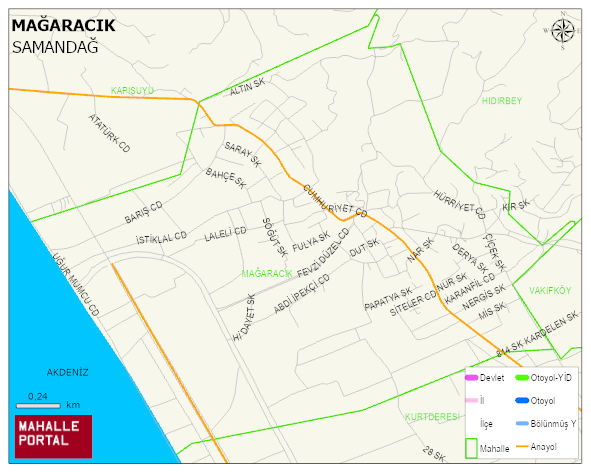 MAĞARACIK Mahallesi Haritası | Detaylı Köy ve Mahalle Görünümü