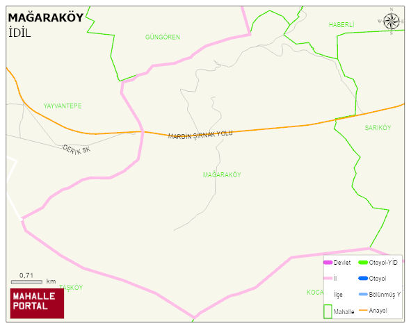 MAĞARAKÖY Köyü Haritası | Sayısal Bölge Görünümü