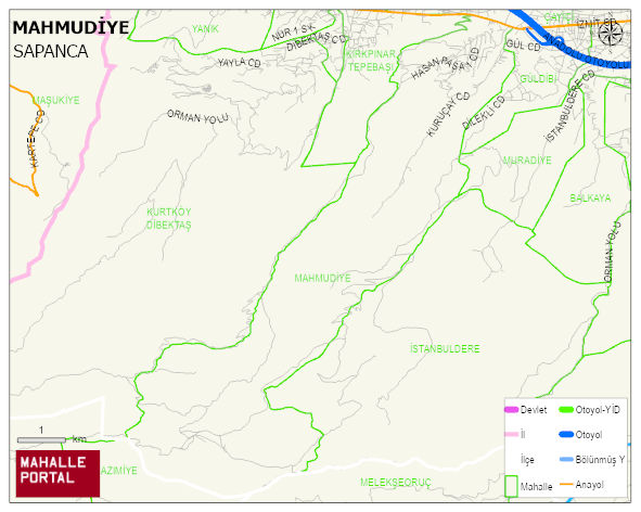 MAHMUDİYE Mahallesi Haritası | İnteraktif Köy ve Mahalle Sınırları