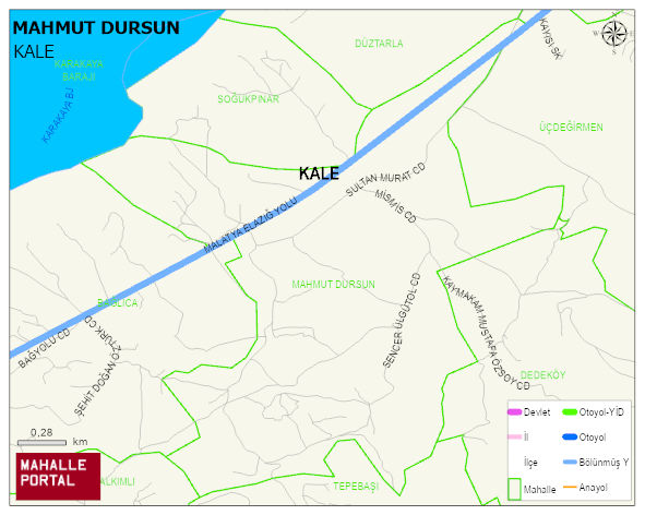 MAHMUT DURSUN Mahallesi Haritası | Coğrafi Yapı ve Detaylı Haritası