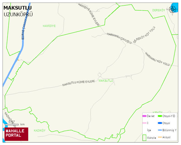 MAKSUTLU Köyü Haritası | Detaylı Köy ve Mahalle Görünümü