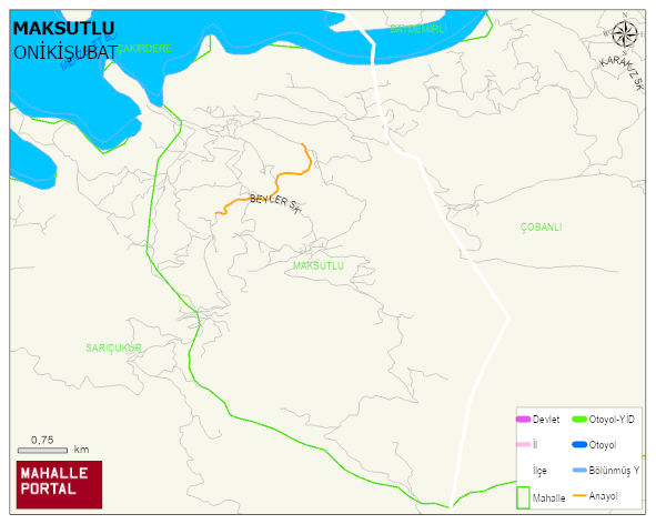MAKSUTLU Mahallesi Haritası | Sayısal Bölge Görünümü