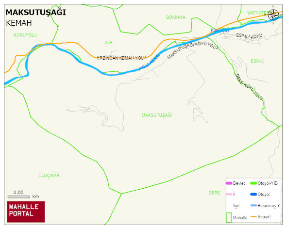 MAKSUTUŞAĞI Köyü Haritası | Dağlar, Ovalar ve Akarsu Bilgileri