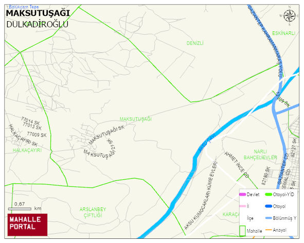 MAKSUTUŞAĞI Mahallesi Haritası | Coğrafi Yapı ve Detaylı Haritası
