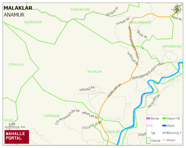 MALAKLAR Mahallesi Haritası | İnteraktif Köy ve Mahalle Sınırları