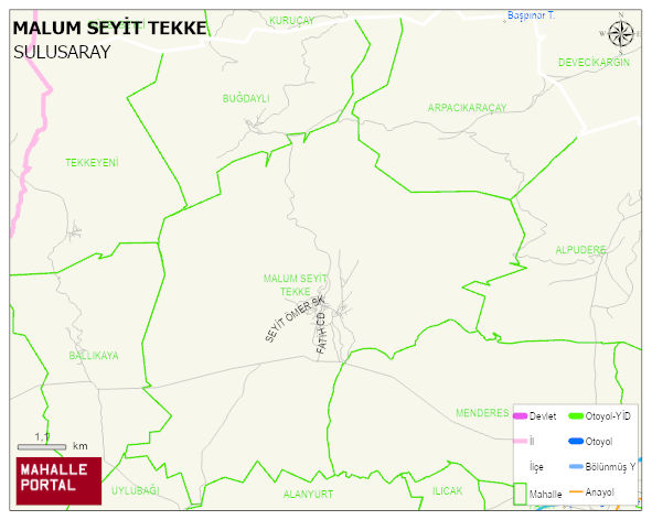 MALUM SEYİT TEKKE Mahallesi Haritası | Mahalle Sokak Haritası