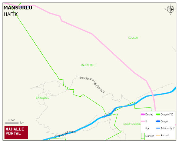 MANSURLU Köyü Haritası | İnteraktif Köy ve Mahalle Sınırları