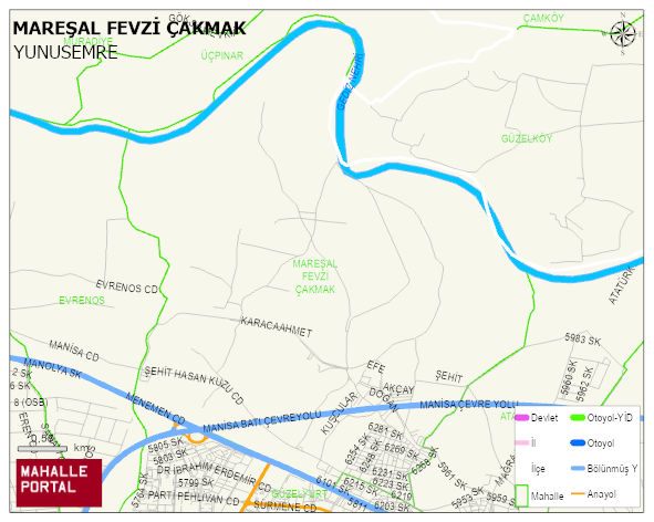MAREŞAL FEVZİ ÇAKMAK Mahallesi Haritası | Uydu Görüntüsü ve Harita Detayları
