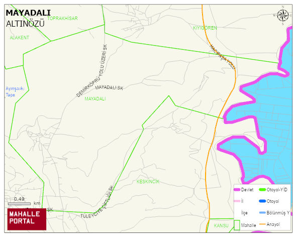 MAYADALI Mahallesi Haritası | Güncel Mahalle ve Köy Haritası