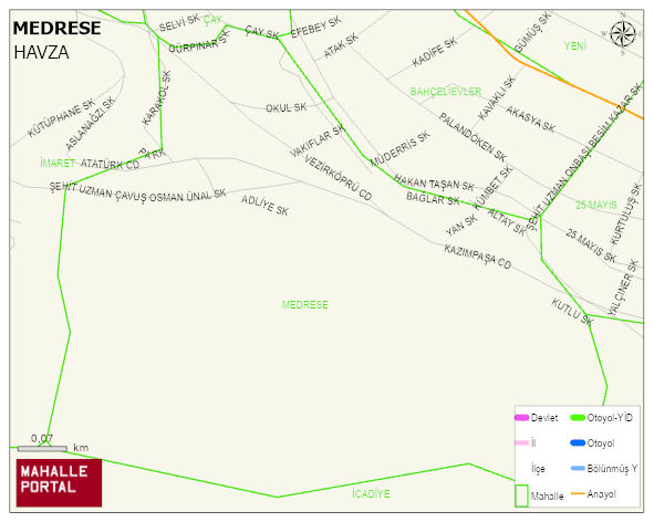 MEDRESE Mahallesi Haritası | Mahalle ve Köy Sınırı