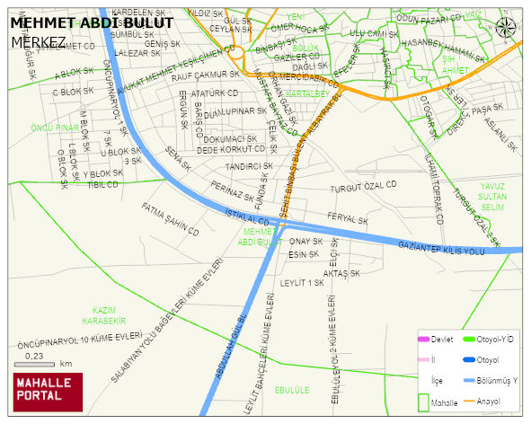 MEHMET ABDİ BULUT Mahallesi Haritası | Dağlar, Ovalar ve Akarsu Bilgileri