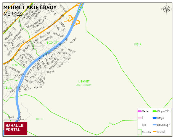 MEHMET AKİF ERSOY Mahallesi Haritası | Güncel Mahalle ve Köy Haritası