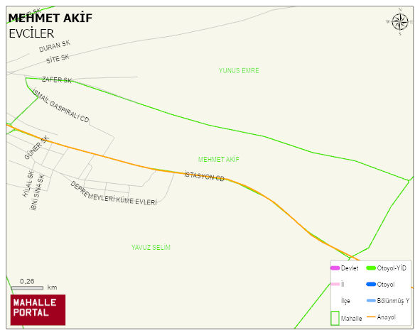 MEHMET AKİF Mahallesi Haritası | Coğrafi Yapı ve Detaylı Haritası