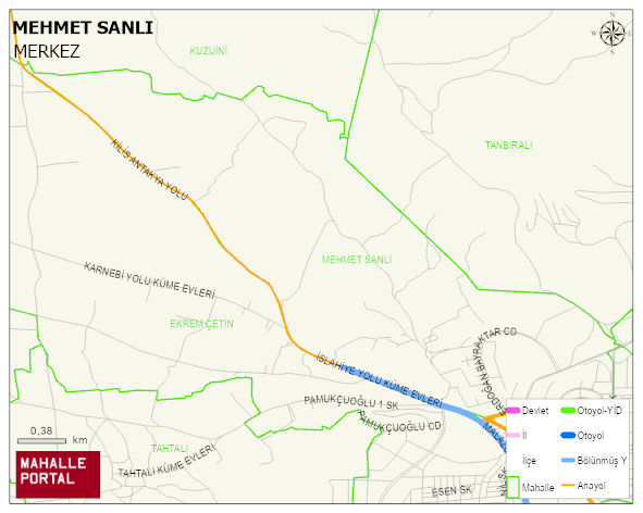 MEHMET SANLI Mahallesi Haritası | Coğrafi Yapı ve Detaylı Haritası