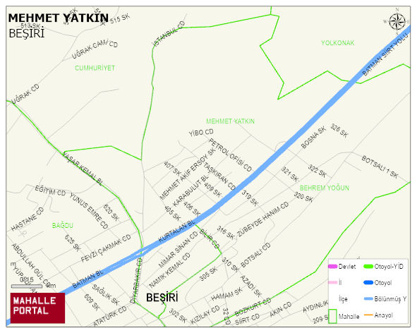 MEHMET YATKIN Mahallesi Haritası | Sayısal Bölge Görünümü