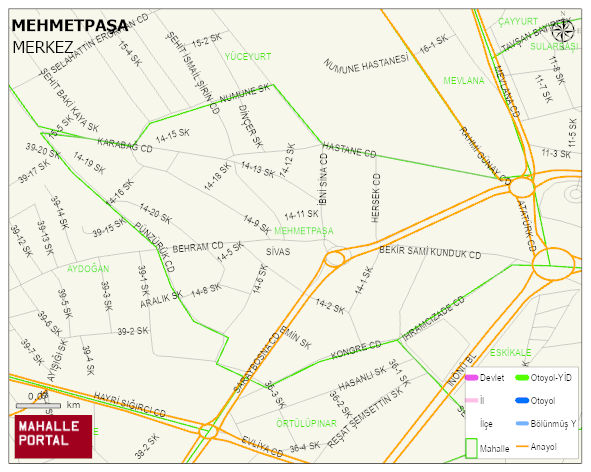 MEHMETPAŞA Mahallesi Haritası | Sayısal Bölge Görünümü