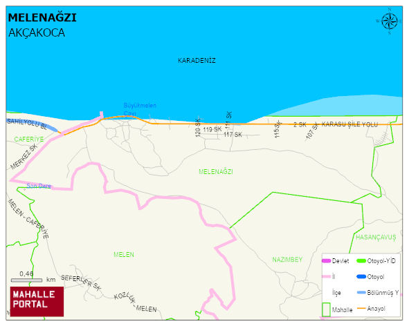 MELENAĞZI Köyü Haritası | Uydu Görüntüsü ve Harita Detayları